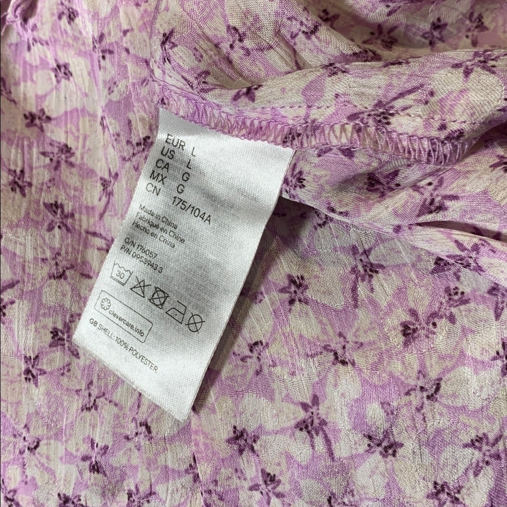 H&M Long Floral Wrap Dress L - Picture 4 of 4